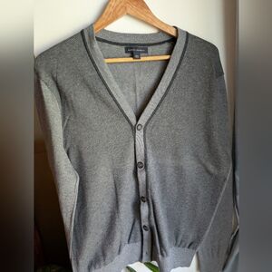 Banana Republic Men's Two-Tone Gray Button Cardigan--L